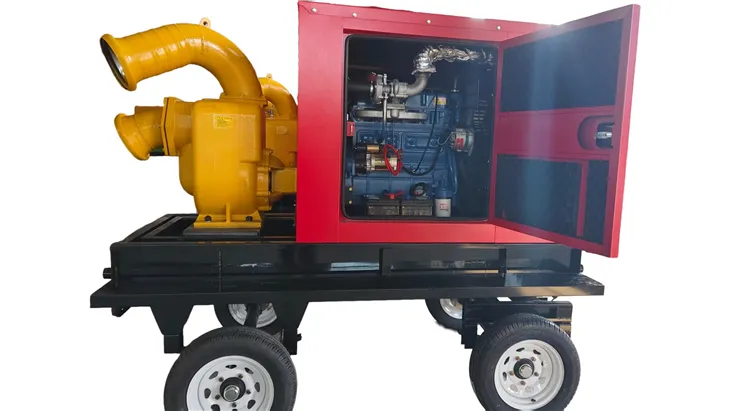 8inch Self Priming Sewage Pump With Silent Trailer